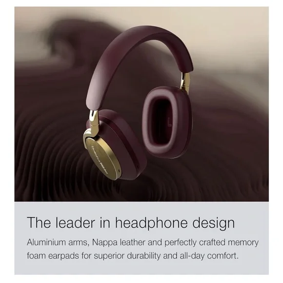 BNWT Bowers & Wilkins Px8 Over-Ear noise canceling Headphones in Tan and Silver - Picture 5 of 16